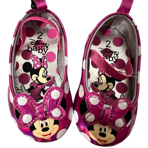 Disney Baby Minnie Mouse Baby  Girl Size 2 Shoes - Picture 2 of 3